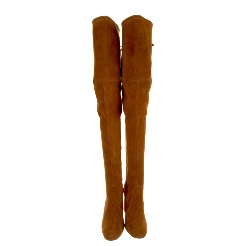Stuart Weitzman Suede Over-The-Knee Sock Boots - image 3